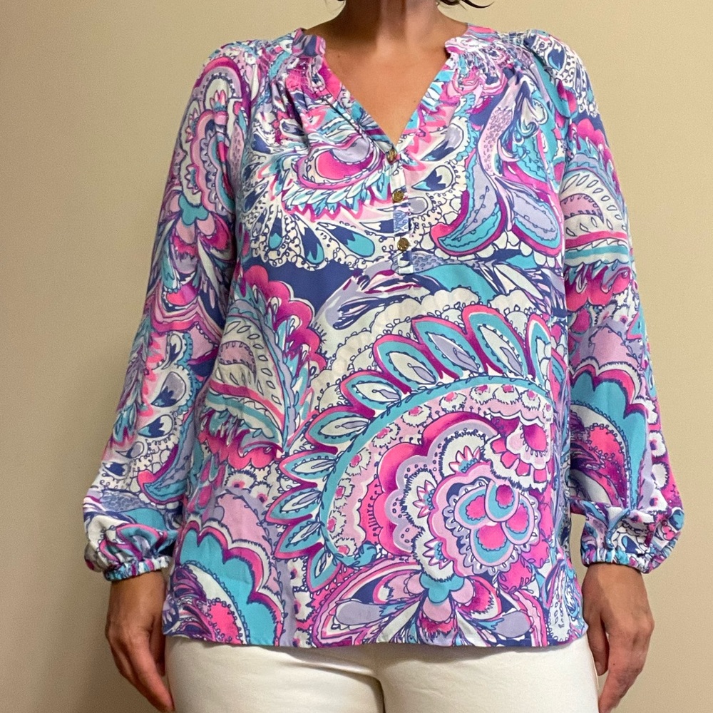 EUC Elsa top pink tropics mermaid call